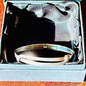 Elegant VintageCirca 1940 Unique Sterling 925 Silver Adjustable Slide Bracelet